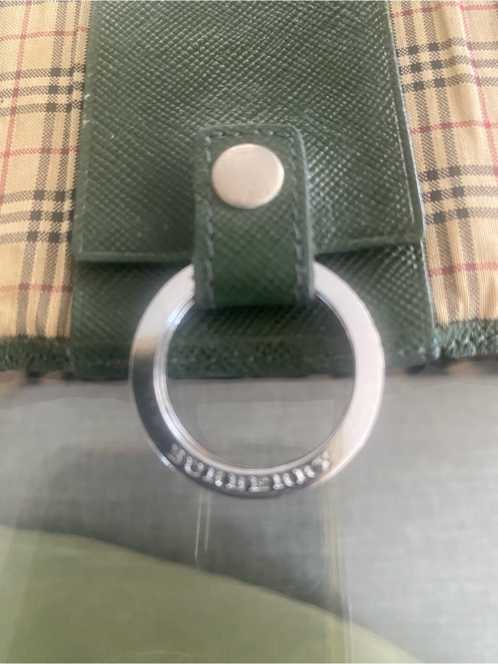 Burberry Dark Green Leather Key & Card Holder - Picture 10 of 11